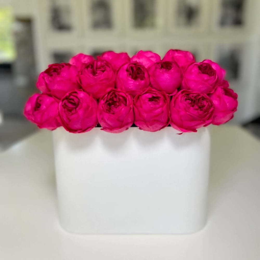 3-Year Lasting Peonies in Stainless Steel - Flowers