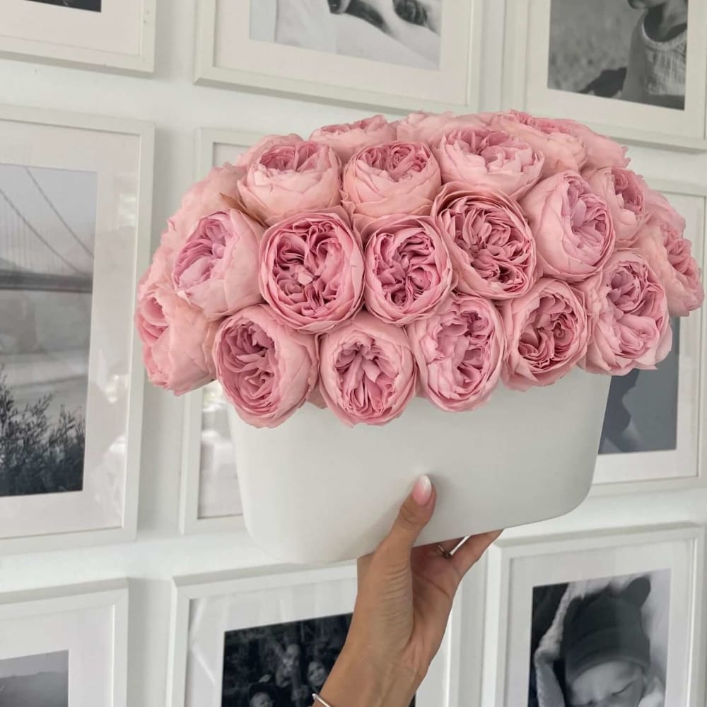 3-Year Lasting Peonies in Stainless Steel - Flowers