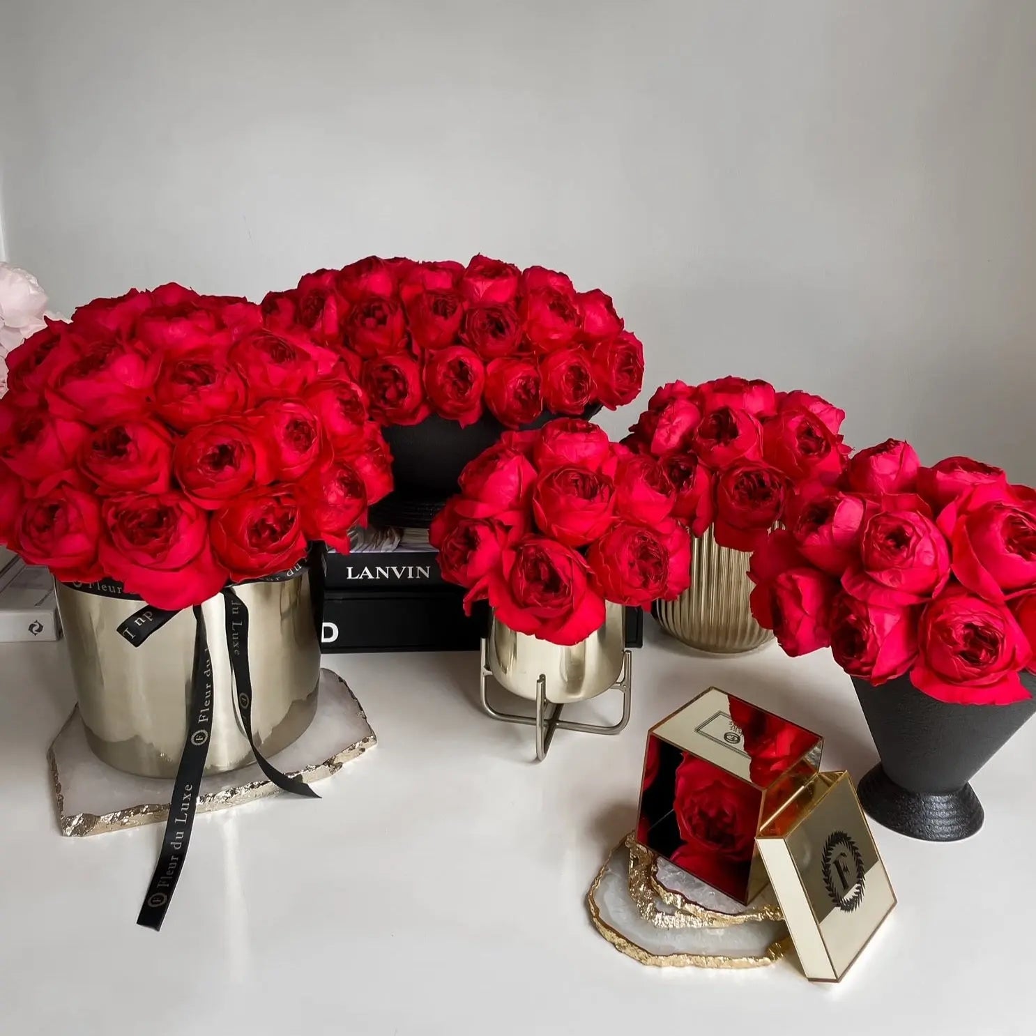 red everlasting peonies