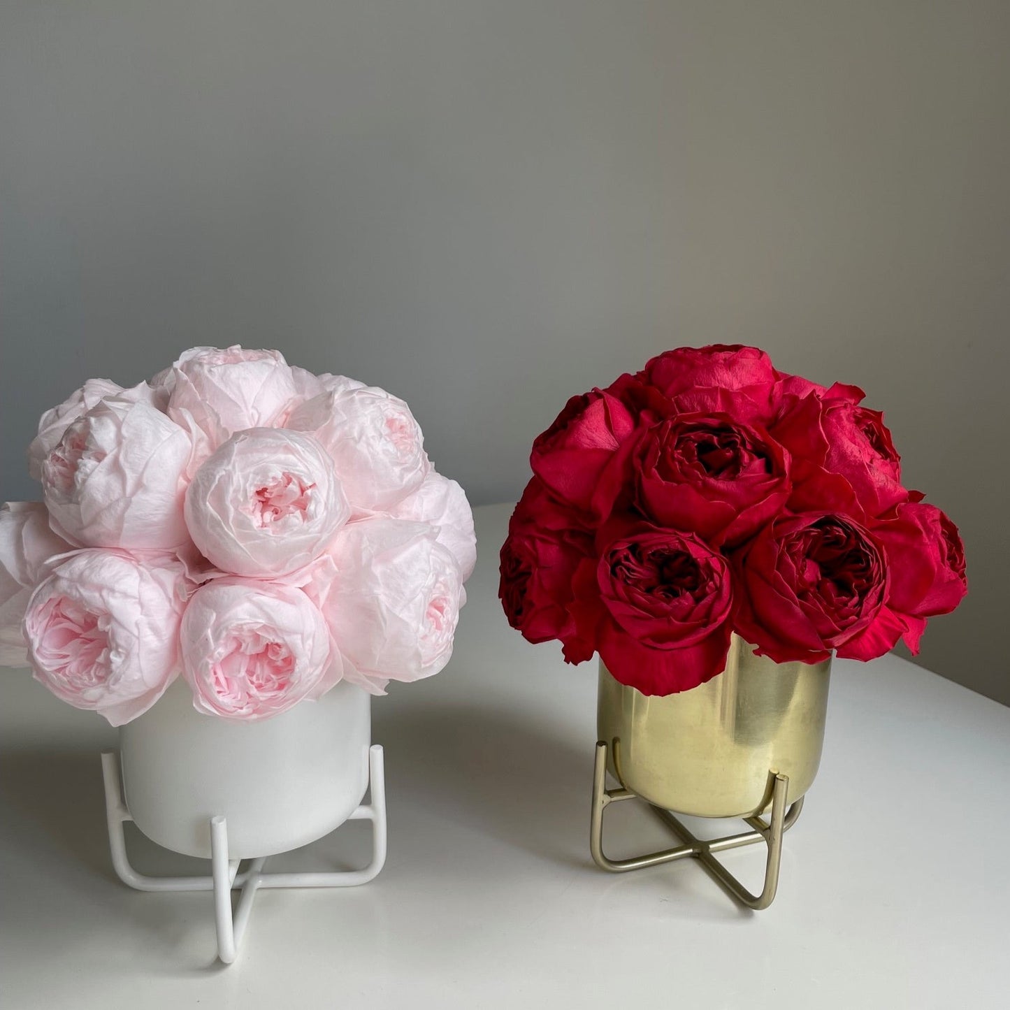 Stainless Steel Pot Everlasting Peonies