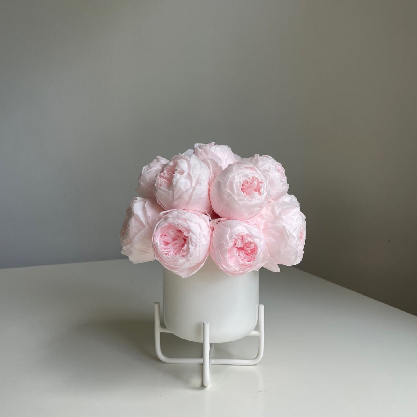 Stainless Steel Pot Everlasting Peonies