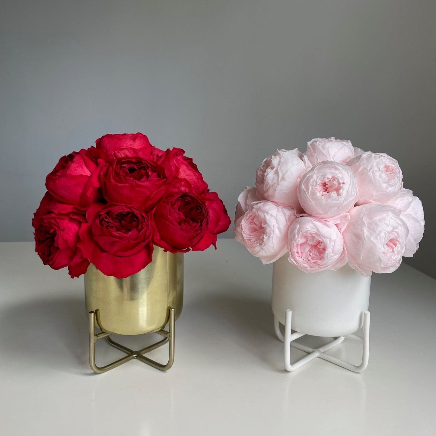 Stainless Steel Pot Everlasting Peonies