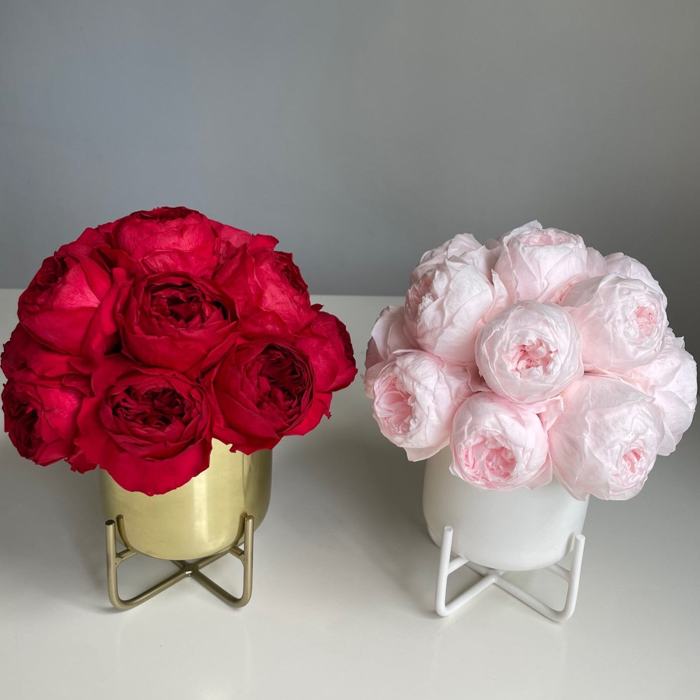 Stainless Steel Pot Everlasting Peonies
