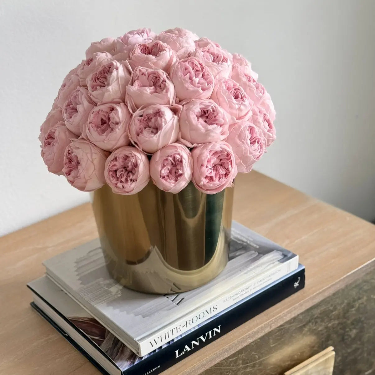 Pink preserved peonies that last for years