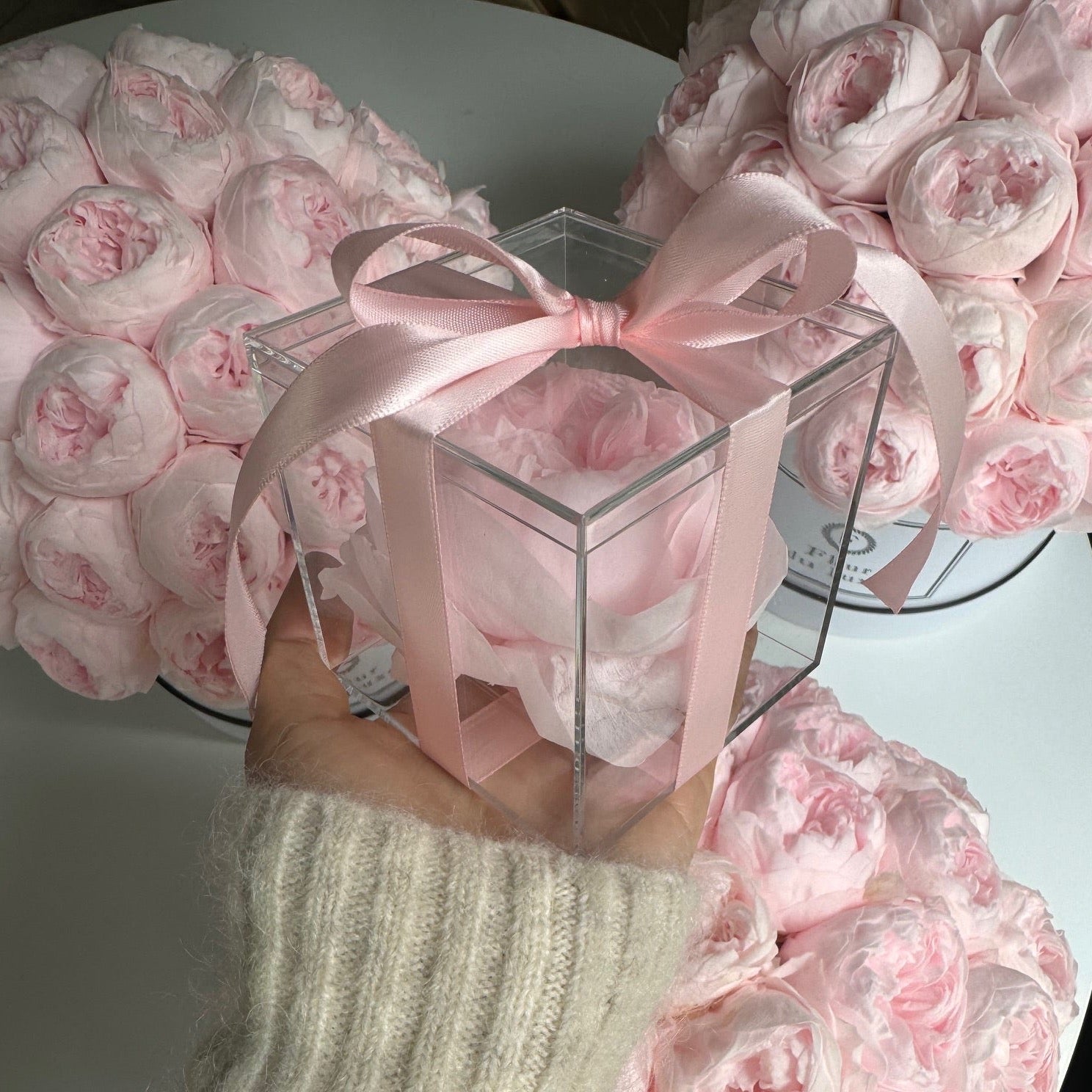 ACRYLIC BOX : Pink Peony - Fleur Du Luxe