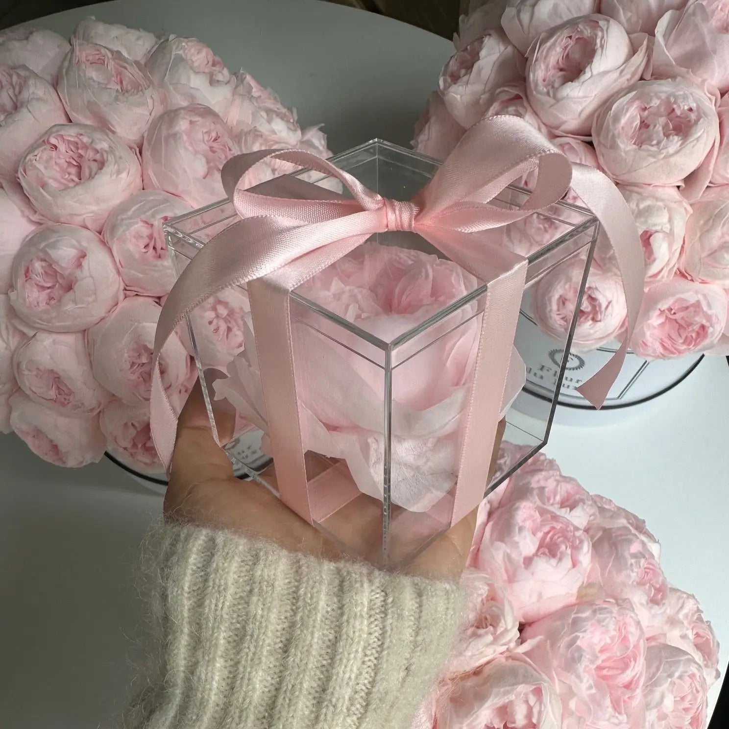 ACRYLIC BOX : Pink Peony - Fleur Du Luxe