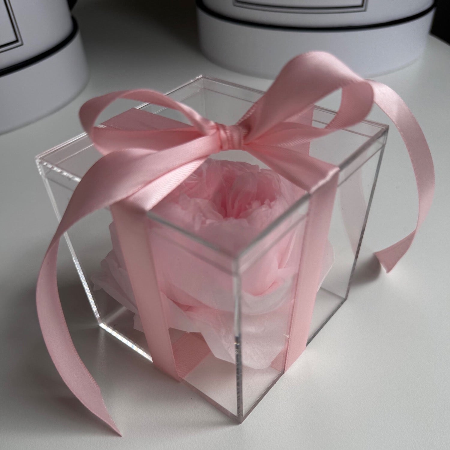 ACRYLIC BOX : Pink Peony - Fleur Du Luxe