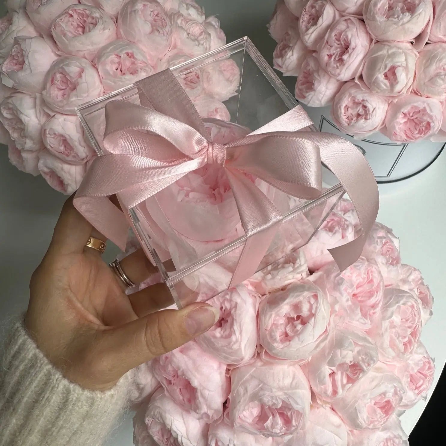 ACRYLIC BOX : Pink Peony - Fleur Du Luxe