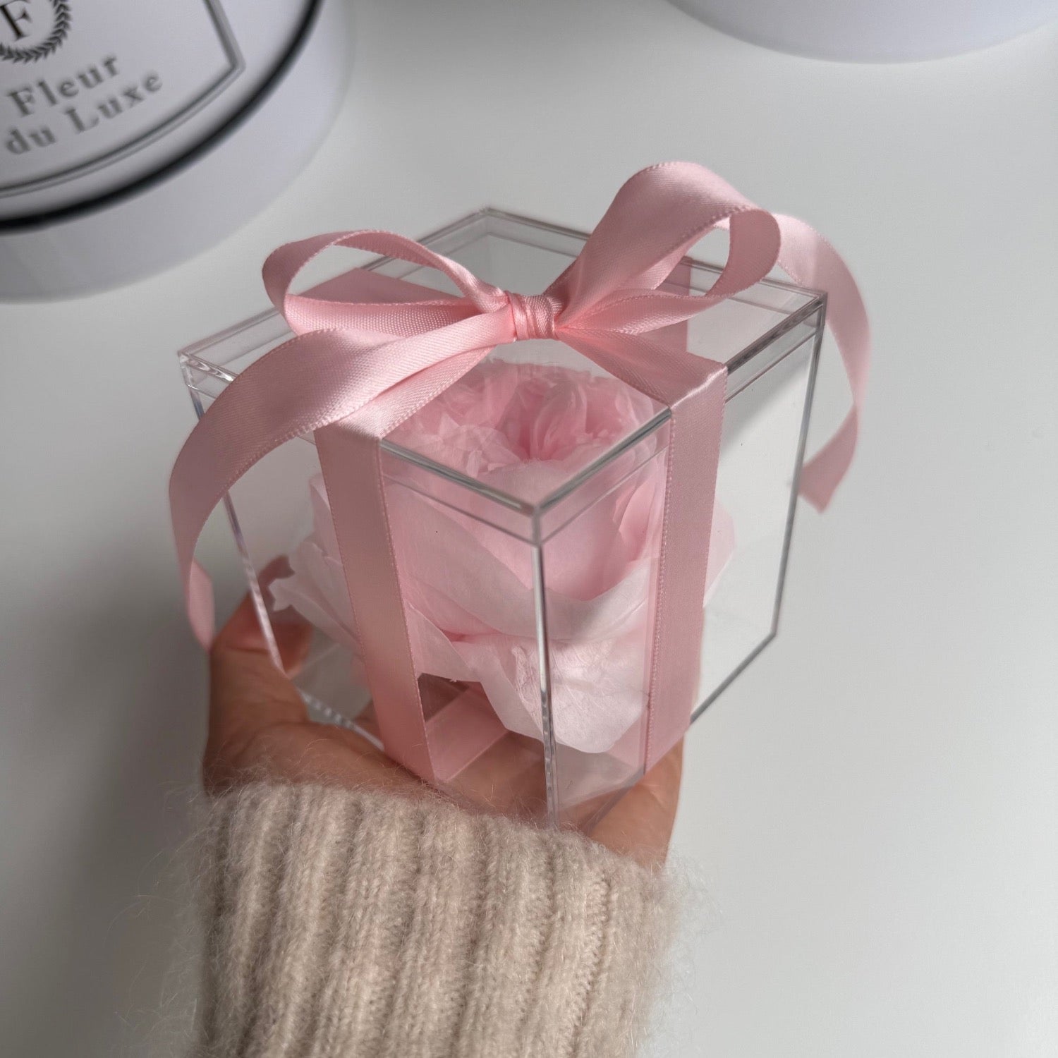 ACRYLIC BOX : Pink Peony - Fleur Du Luxe