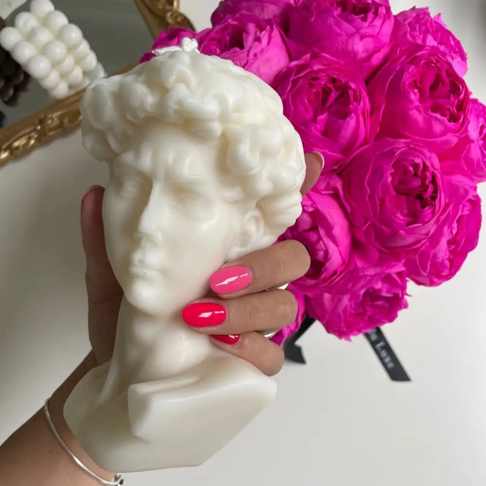 CANDLE: Small King David Bust - Fleur Du Luxe