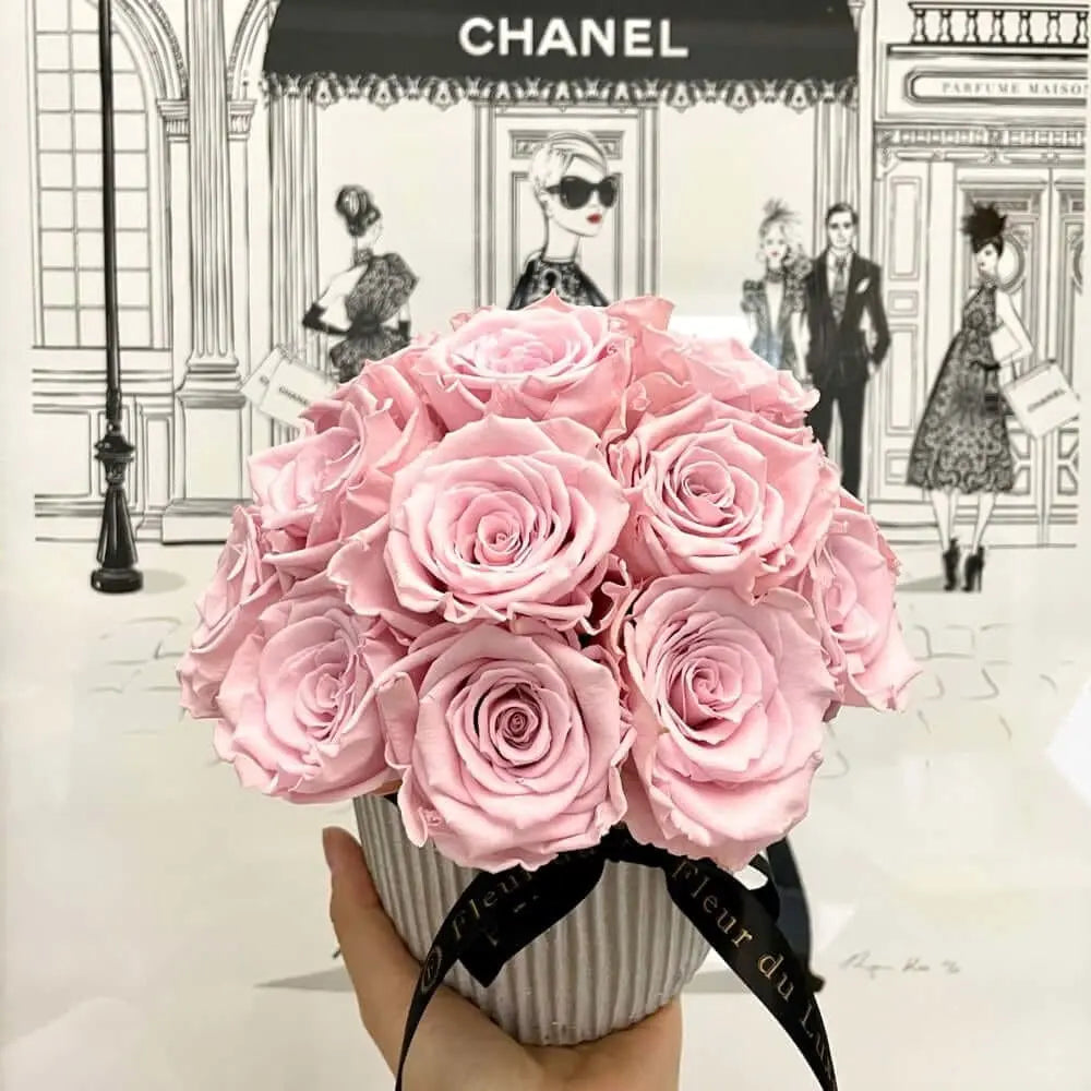 CEMENT POT: Everlasting Roses - Fleur Du Luxe
