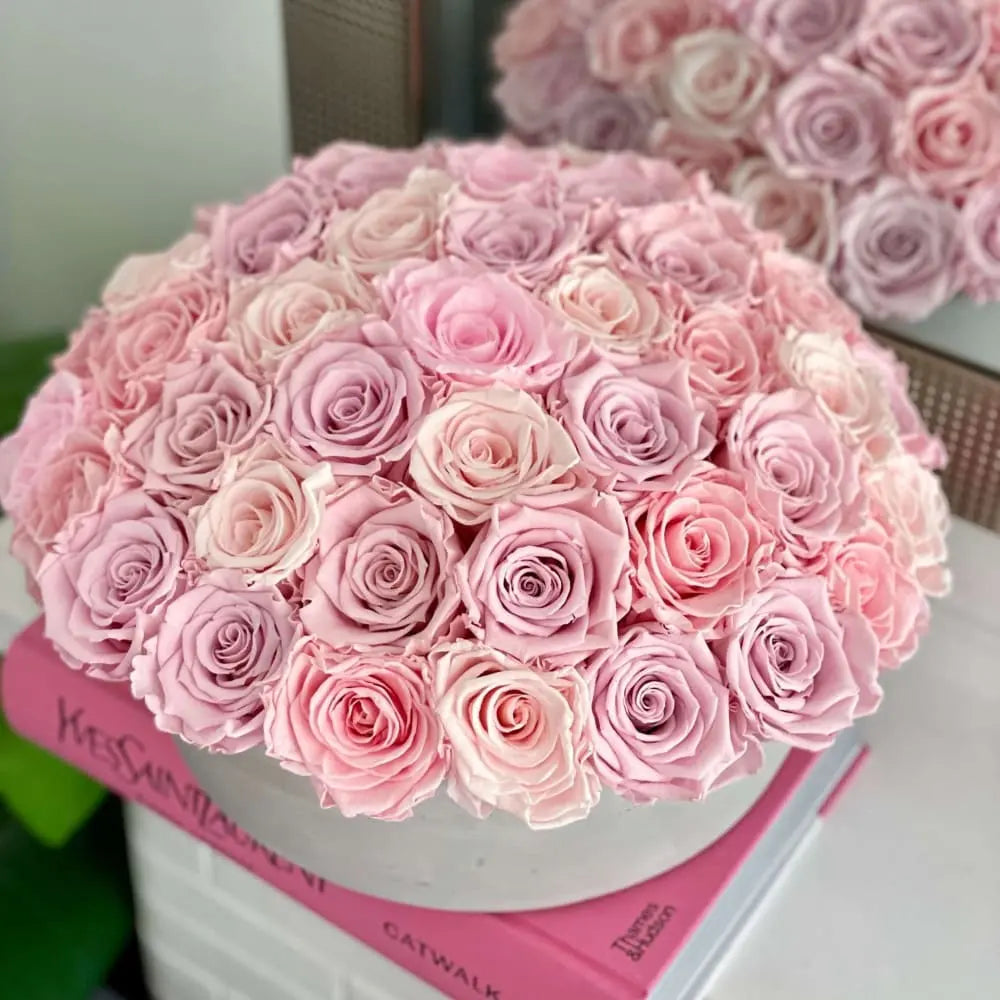 CEMENT POT: Everlasting Roses - Fleur Du Luxe
