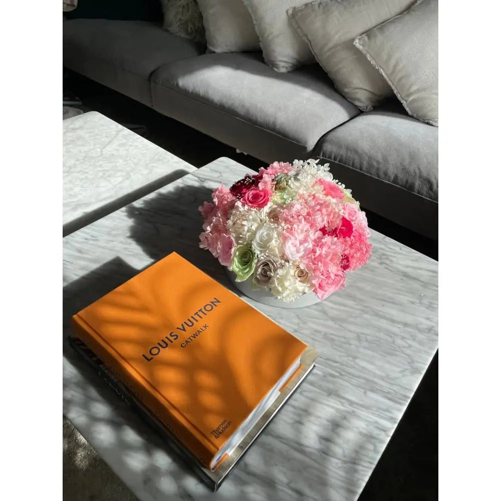 CEMENT POT: Everlasting Roses - Fleur Du Luxe