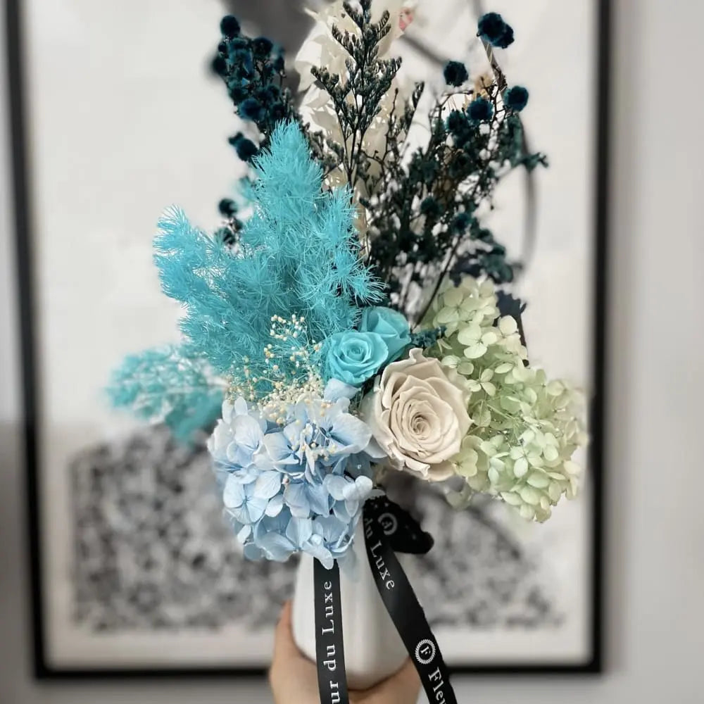 DRIED FLOWERS: Mini Mix & Vase - Fleur Du Luxe