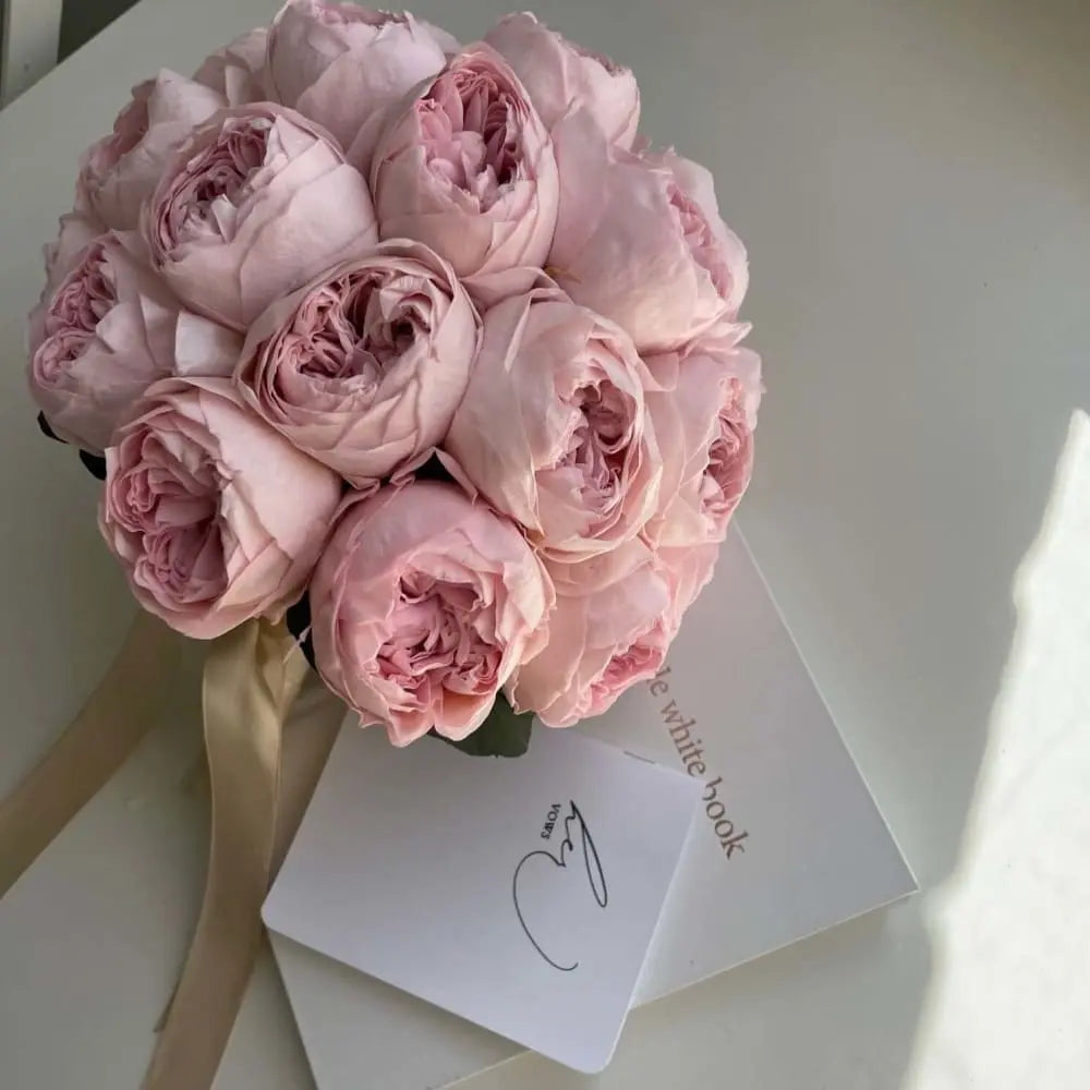 Everlasting Wedding Bouquet : Pale Pink Peonies - Fleur Du Luxe