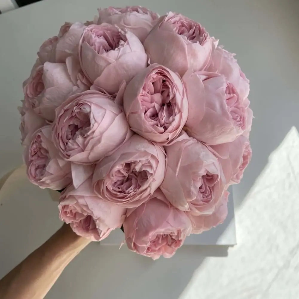 Everlasting Wedding Bouquet : Pale Pink Peonies - Fleur Du Luxe