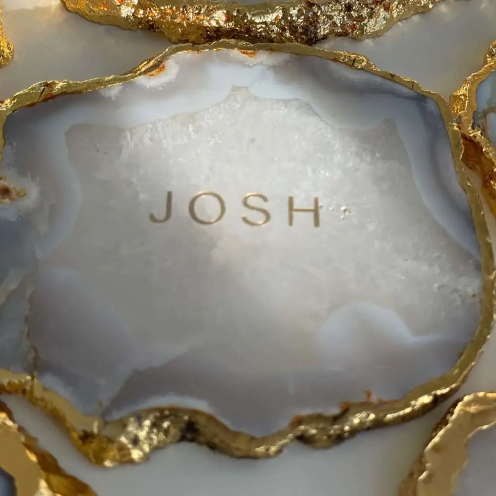 HOME: Personalised Quartz Coaster - Fleur Du Luxe