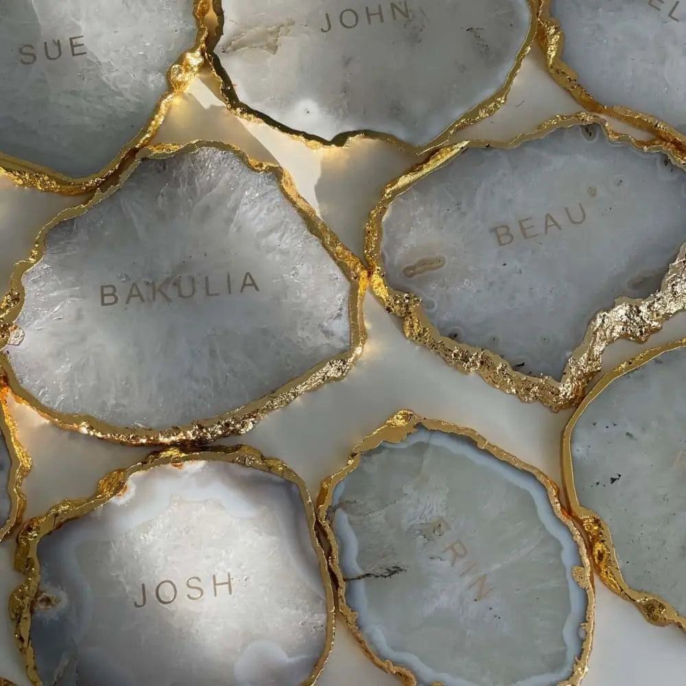 HOME: Personalised Quartz Coaster - Fleur Du Luxe