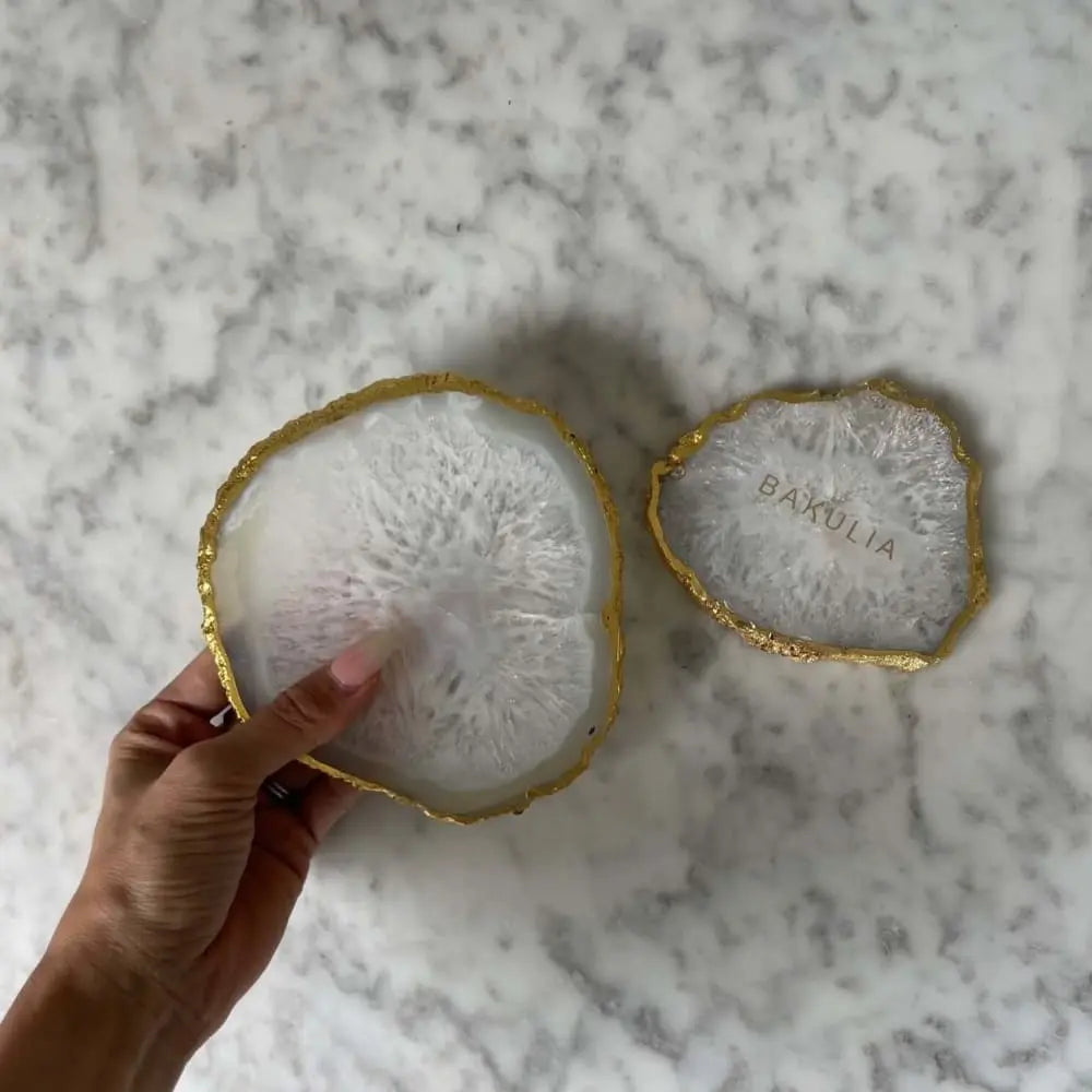 HOME: Personalised Quartz Coaster - Fleur Du Luxe