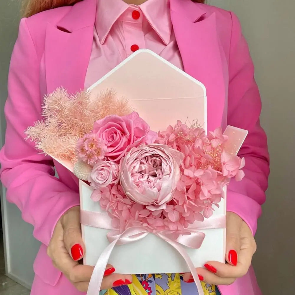 PINK FLOWER ENVELOPE: Everlasting Peony Mix - Fleur Du Luxe