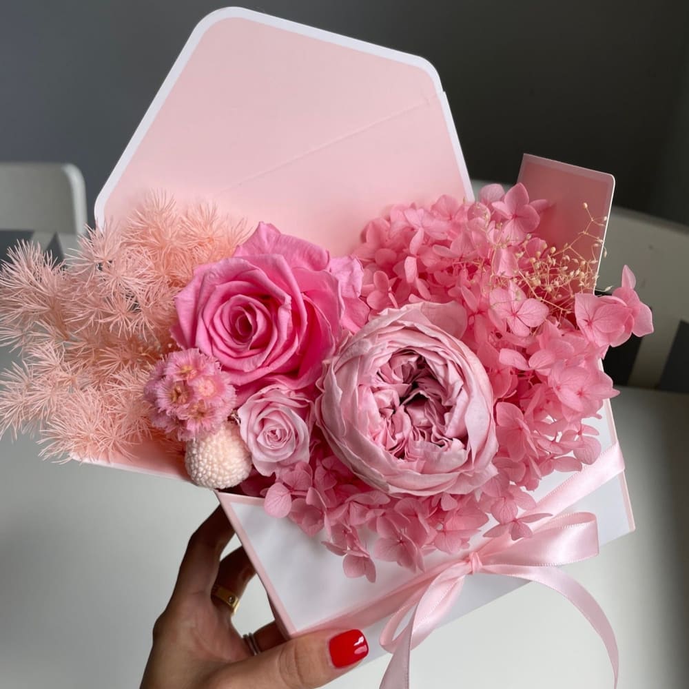 PINK FLOWER ENVELOPE: Everlasting Peony Mix