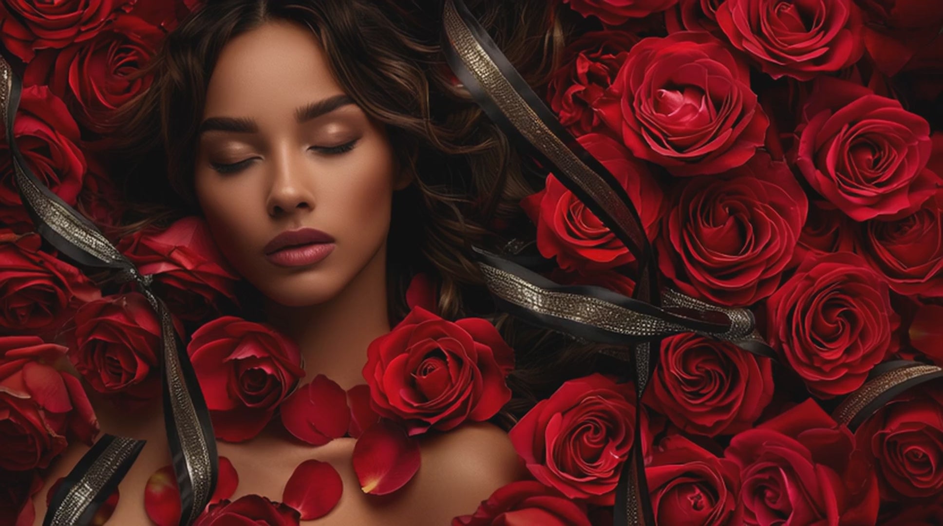 red everlasting roses