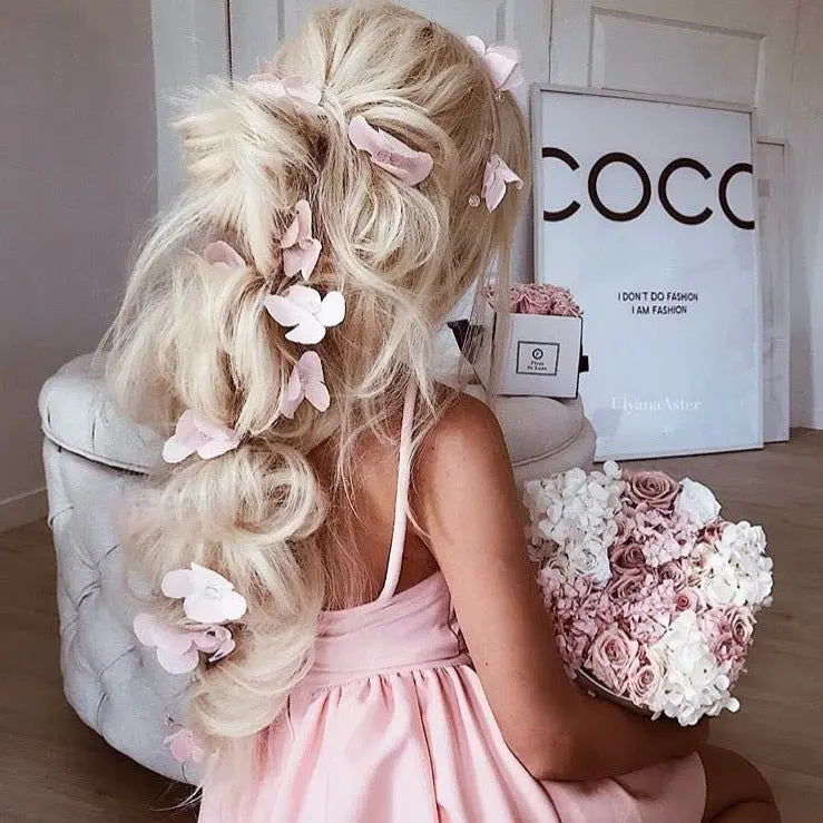 ROUND BOX : Mixed Hydrangea Baby Pink - Fleur Du Luxe