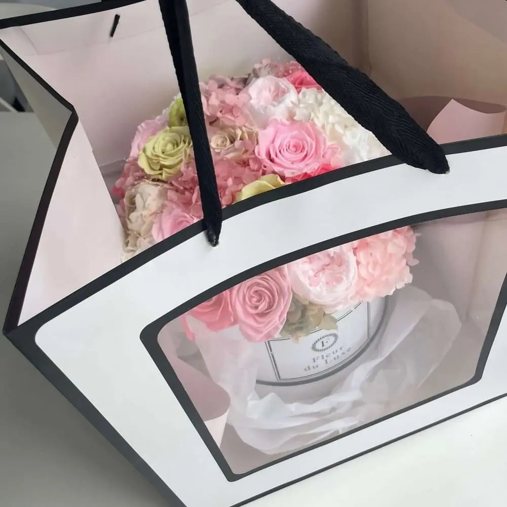 ROUND BOX: Summer Mix Preserved Flowers - Fleur Du Luxe