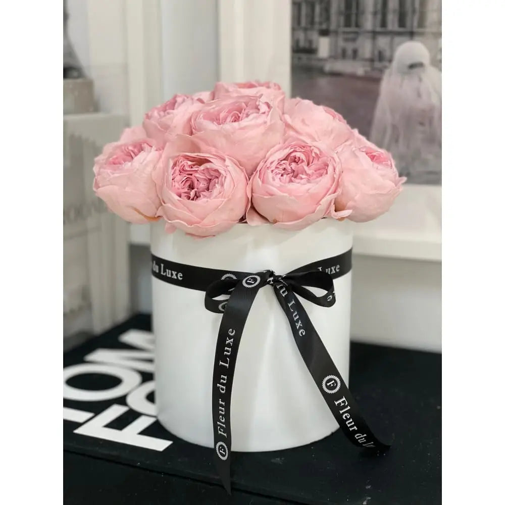 STAINLESS STEEL POT: Pale Pink Peonies - Fleur Du Luxe