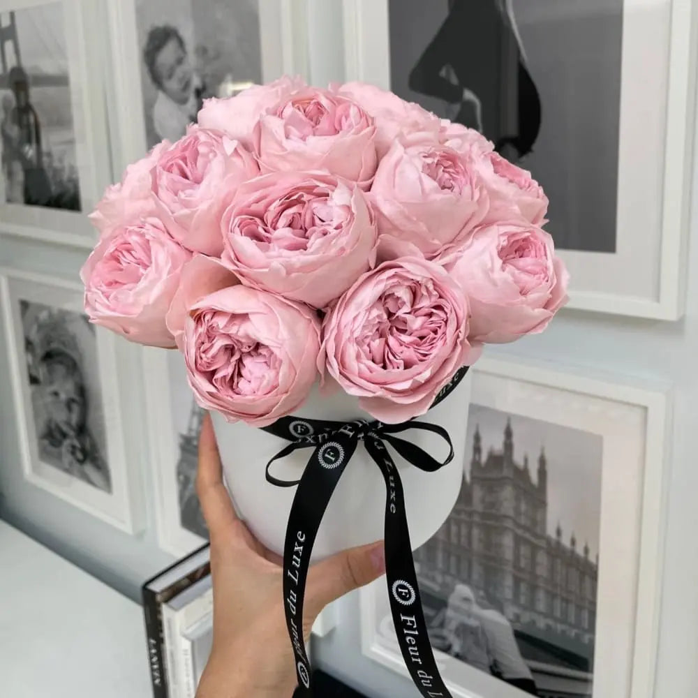 STAINLESS STEEL POT: Pale Pink Peonies - Fleur Du Luxe