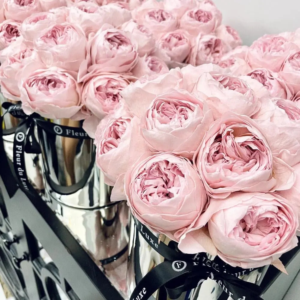 STAINLESS STEEL POT: Pale Pink Peonies - Fleur Du Luxe