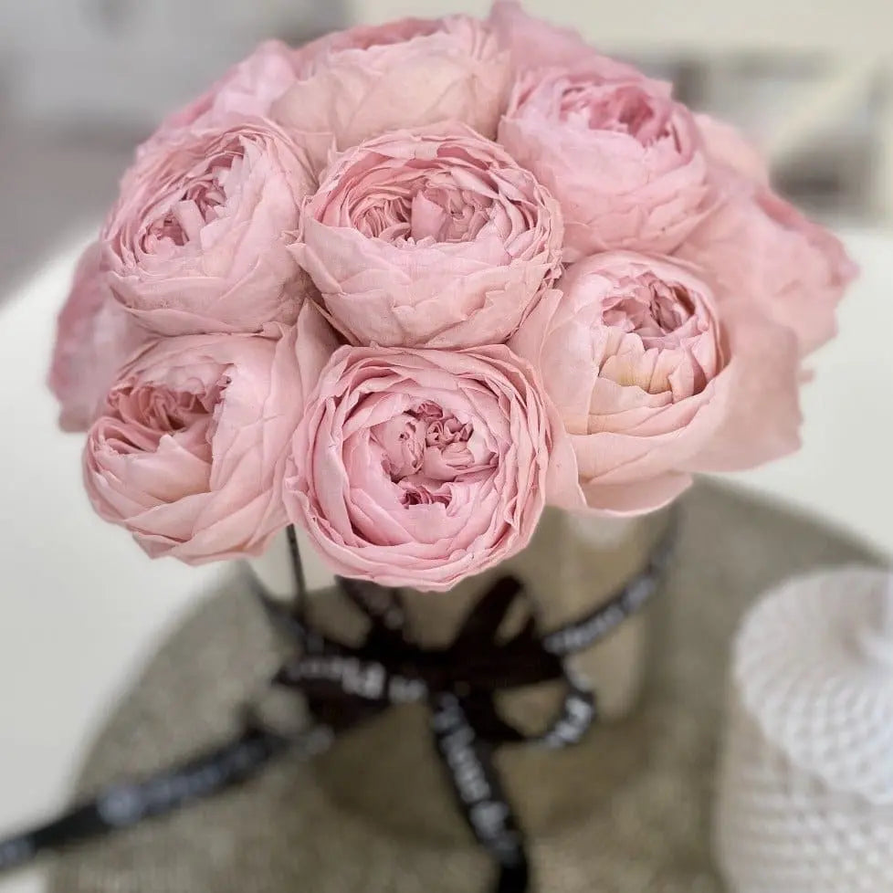 STAINLESS STEEL POT: Pale Pink Peonies - Fleur Du Luxe