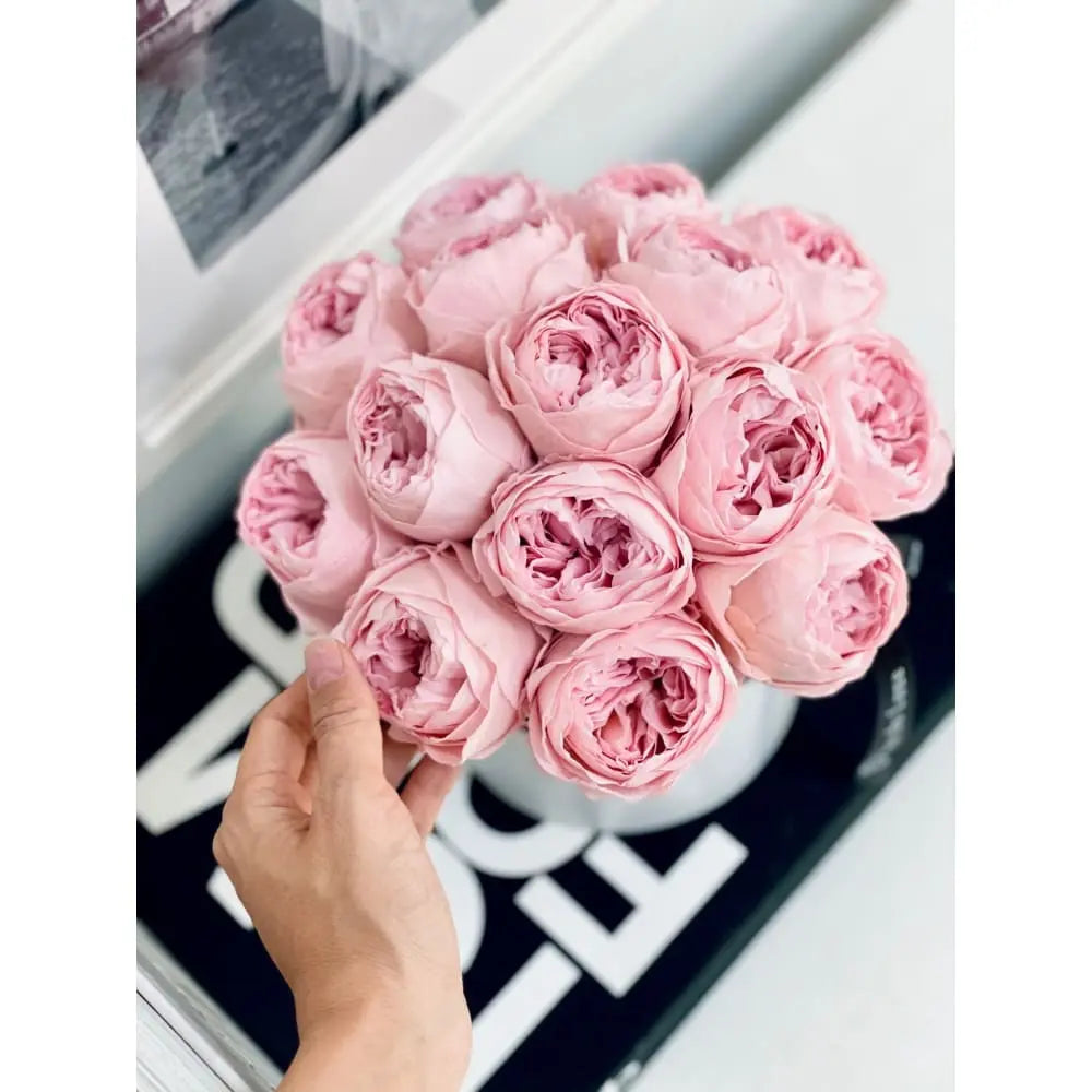 STAINLESS STEEL POT: Pale Pink Peonies - Fleur Du Luxe