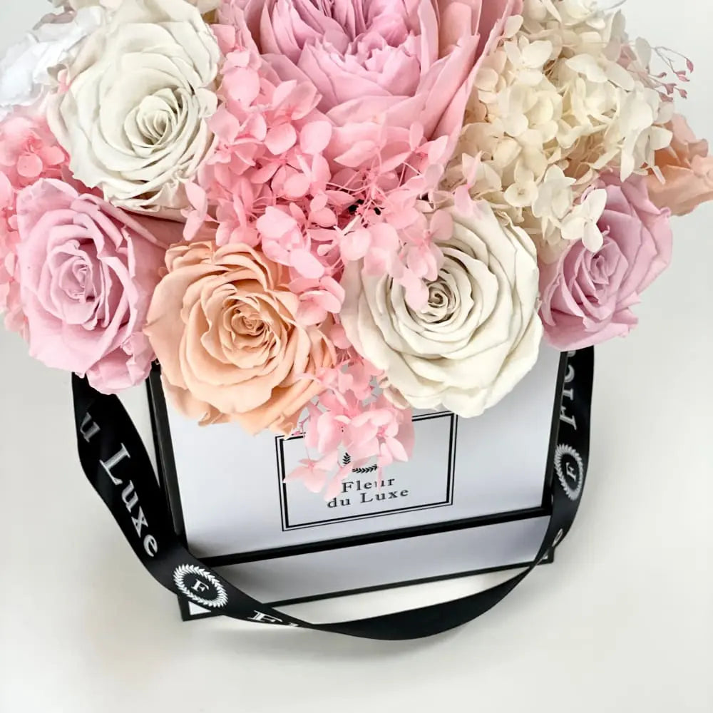 Summer Garden Square Box Hydrangea Rose - Fleur Du Luxe