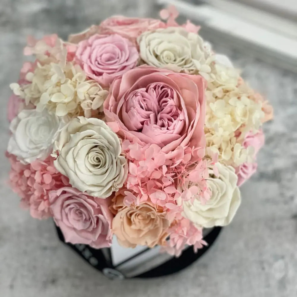 Summer Garden Square Box Hydrangea Rose - Fleur Du Luxe
