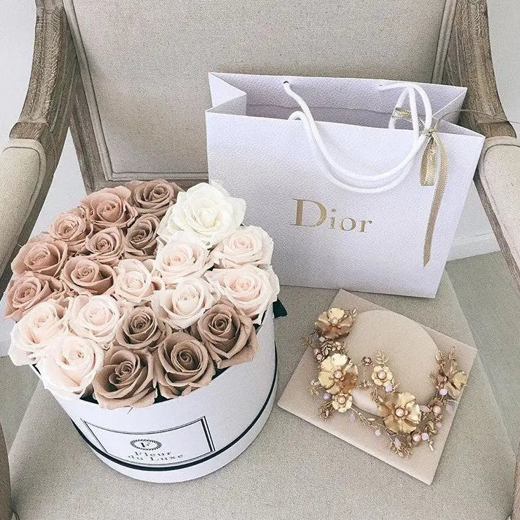 Best wishes-Premium-flower-gift-love-round-box-fleurduluxe