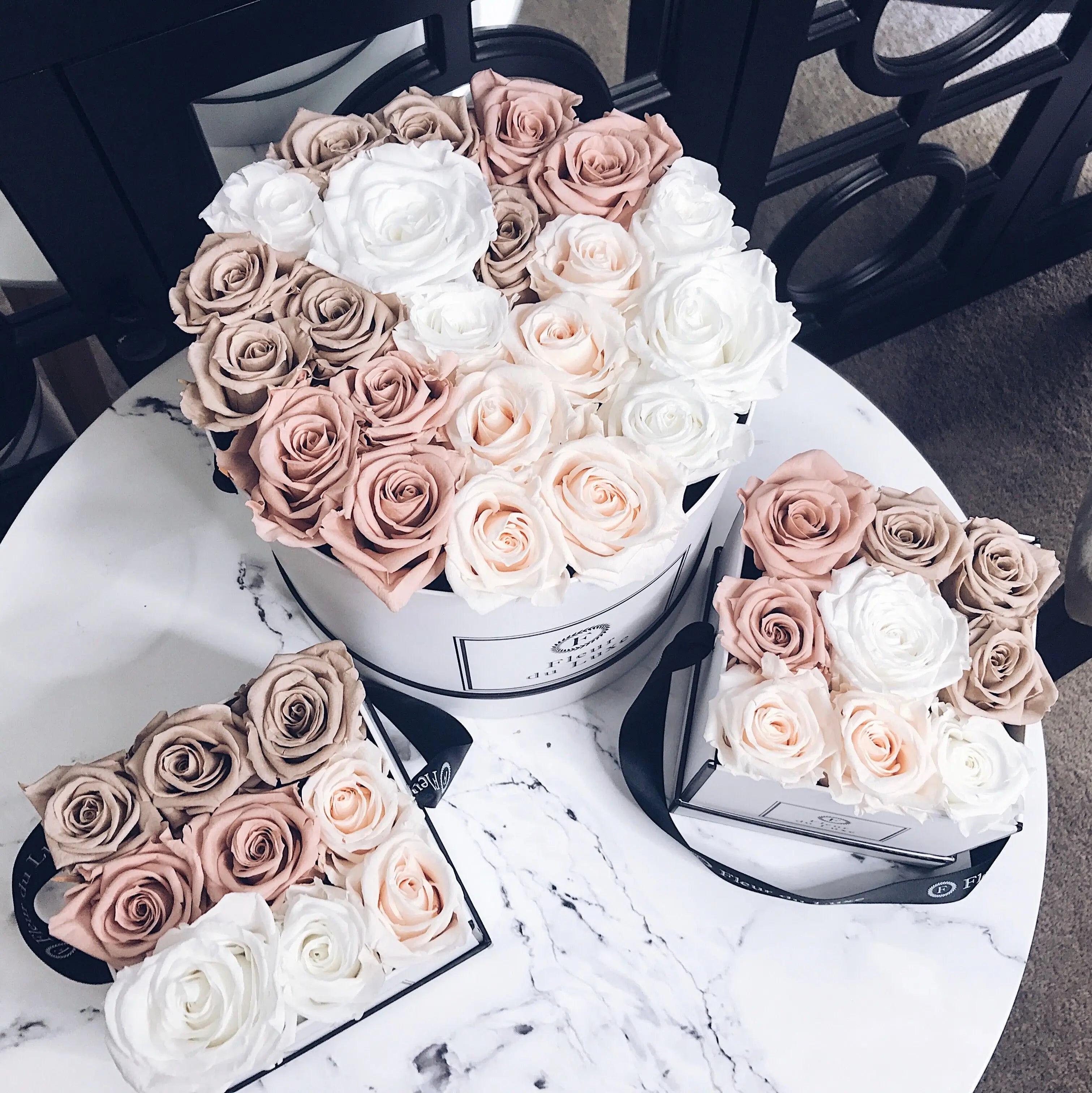 SQUARE BOX : N u d e Blush Mix Fleur Du Luxe