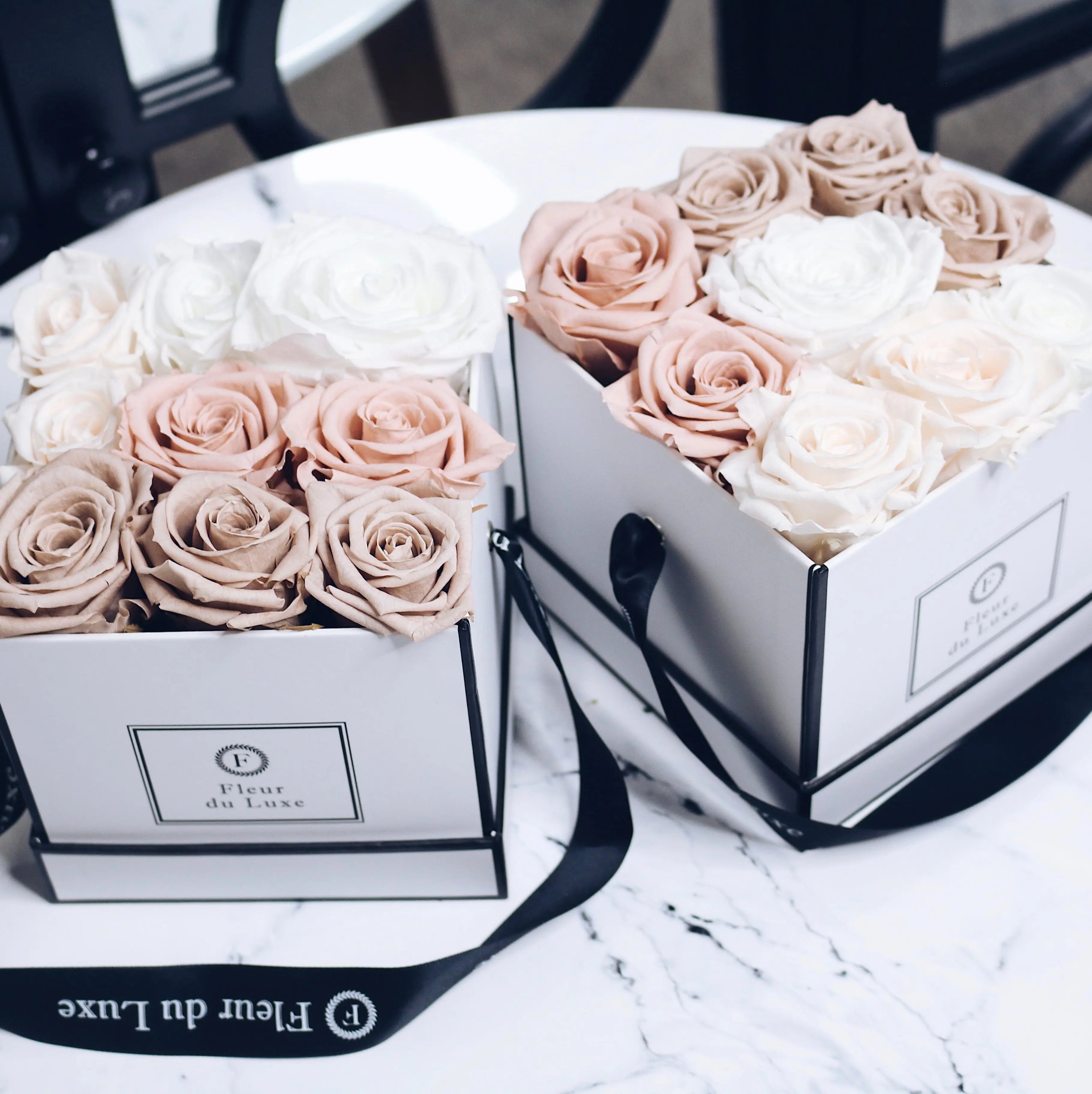 SQUARE BOX : N u d e Blush Mix Fleur Du Luxe