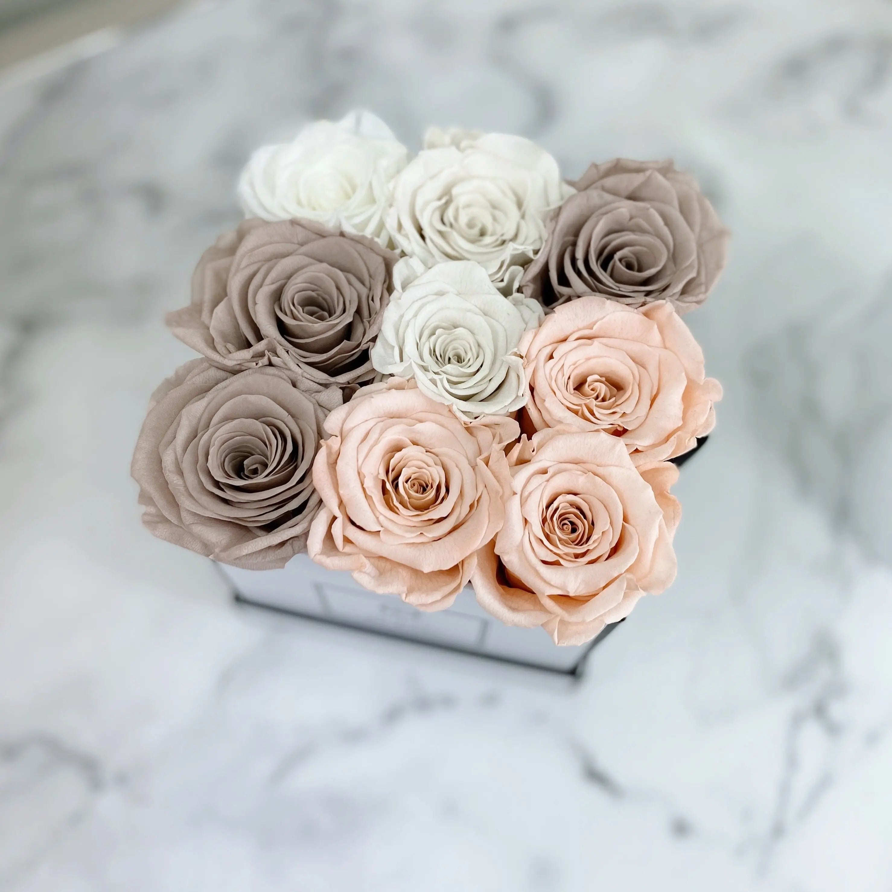 SQUARE BOX : N u d e Blush Mix Fleur Du Luxe