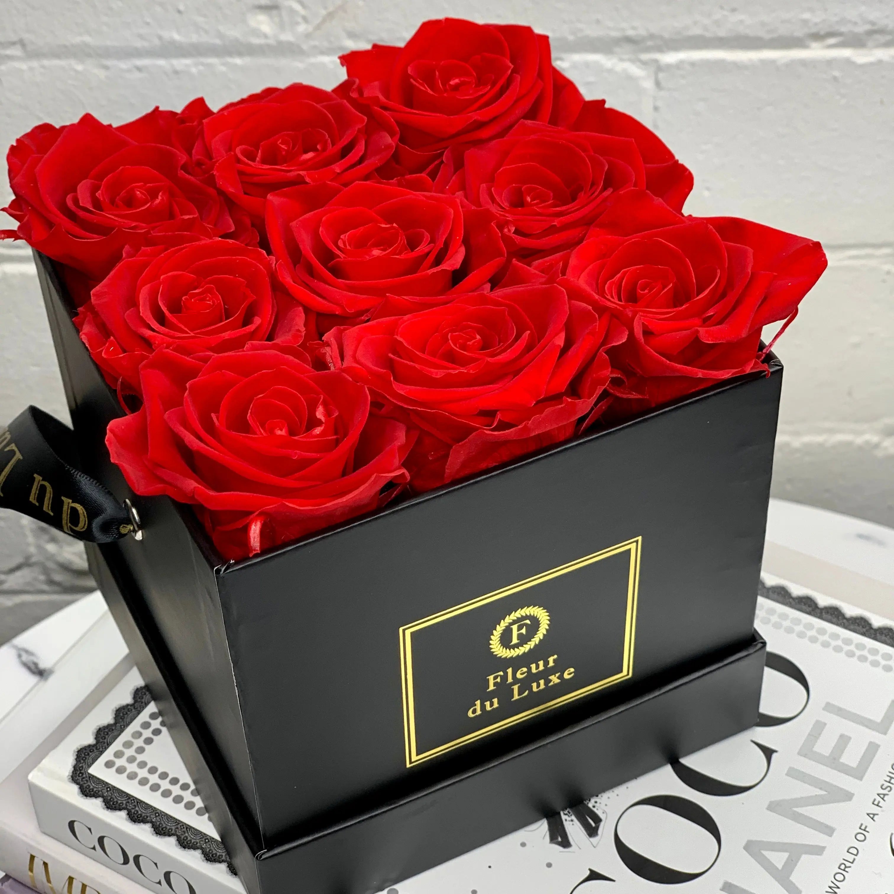 SQUARE BOX : Signature Roses Wine Fleur Du Luxe