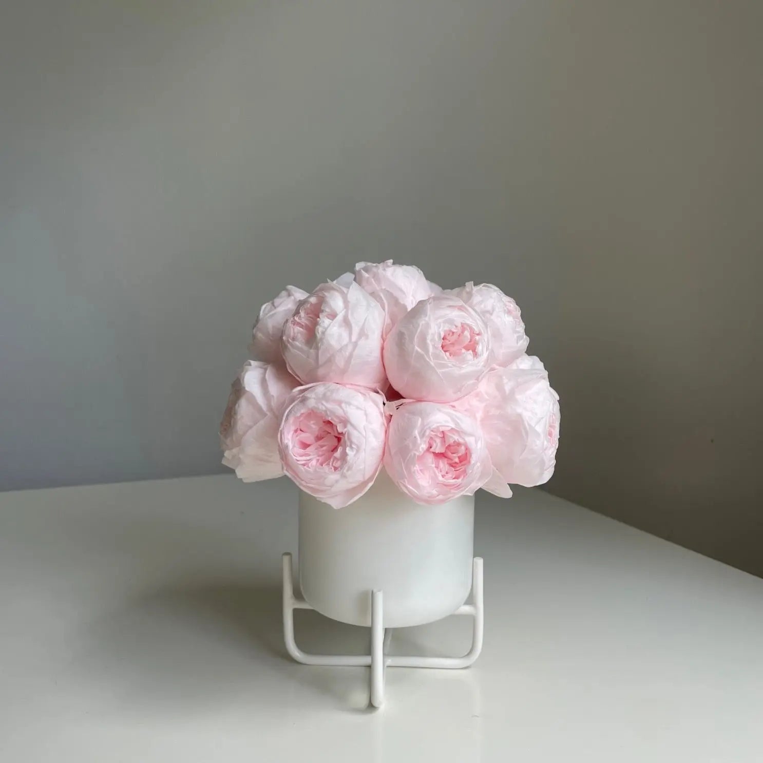 Stainless Steel Pot Everlasting Peonies 
