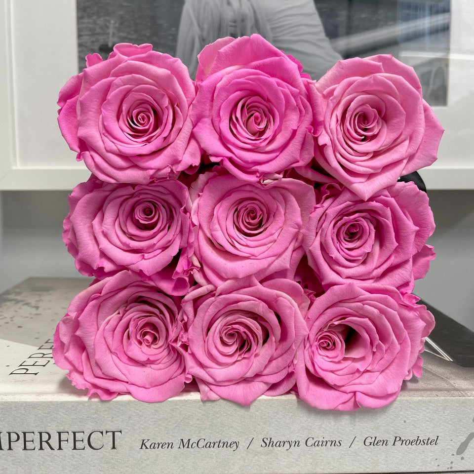 Pink Bi Colour everlasting boxes in square box