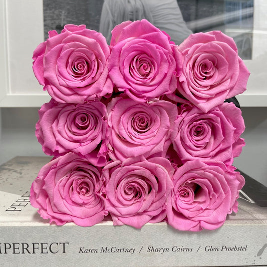 Pink Bi Colour everlasting boxes in square box