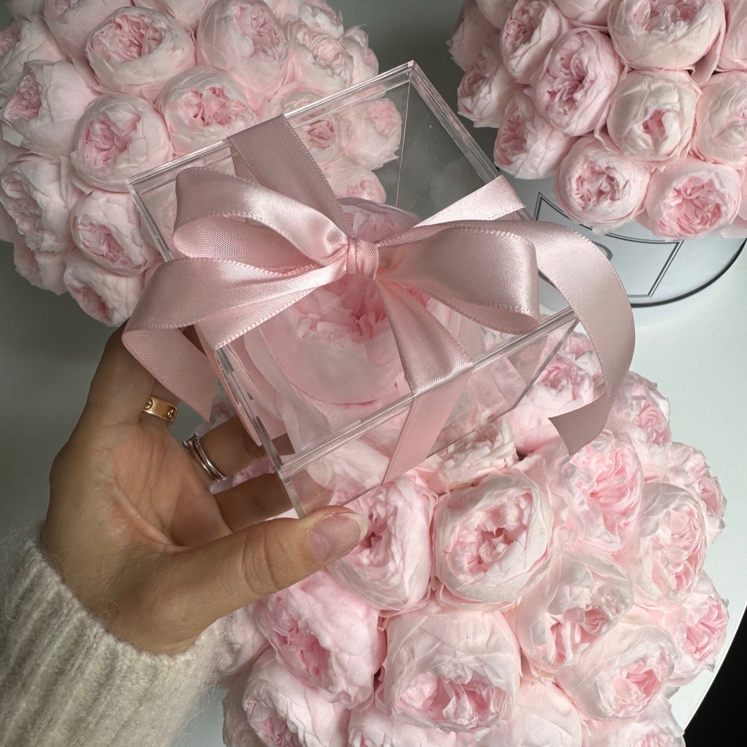 ACRYLIC BOX : Pink Peony - Fleur Du Luxe