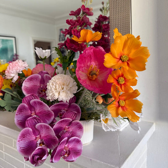 ARTIFICIAL BLOOMS: A Bright Floral Centrepiece - Fleur Du Luxe