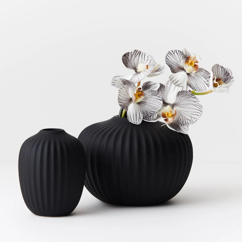 HOME: Black Ribbed Pot