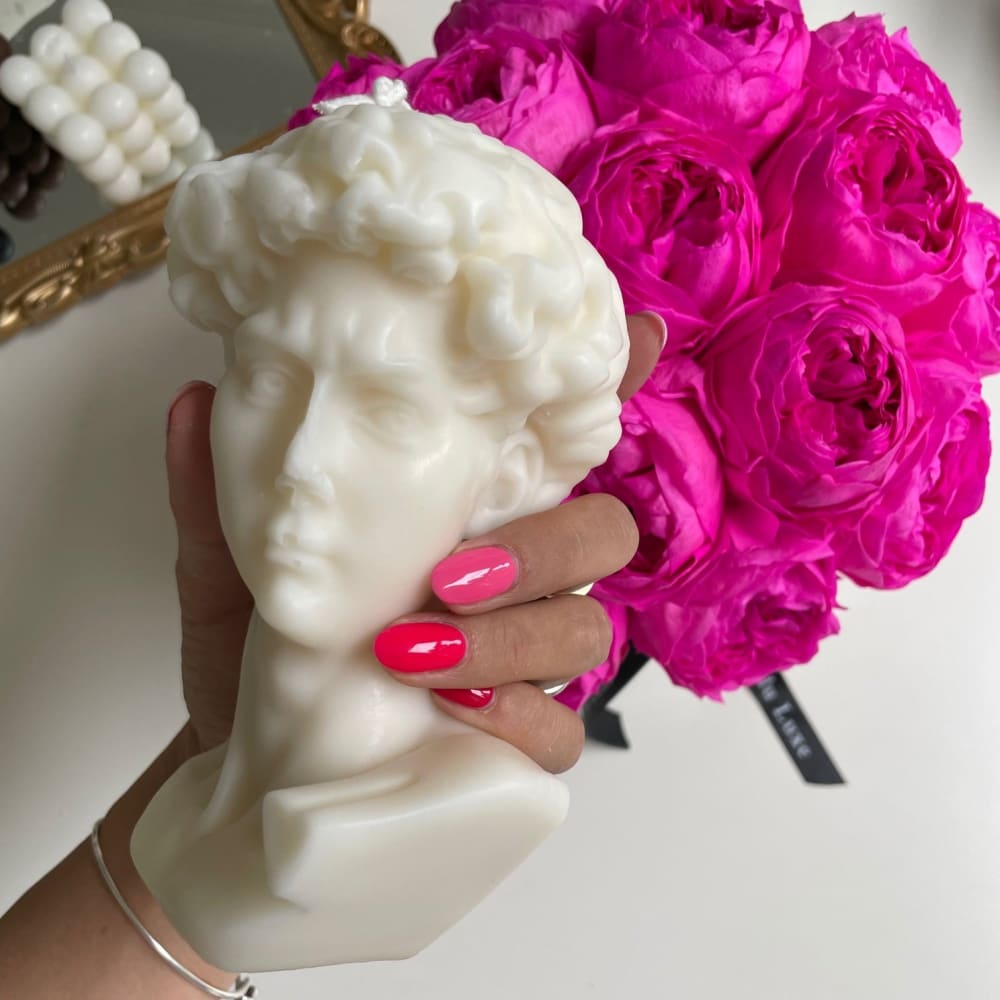CANDLE: Small King David Bust - Fleur Du Luxe
