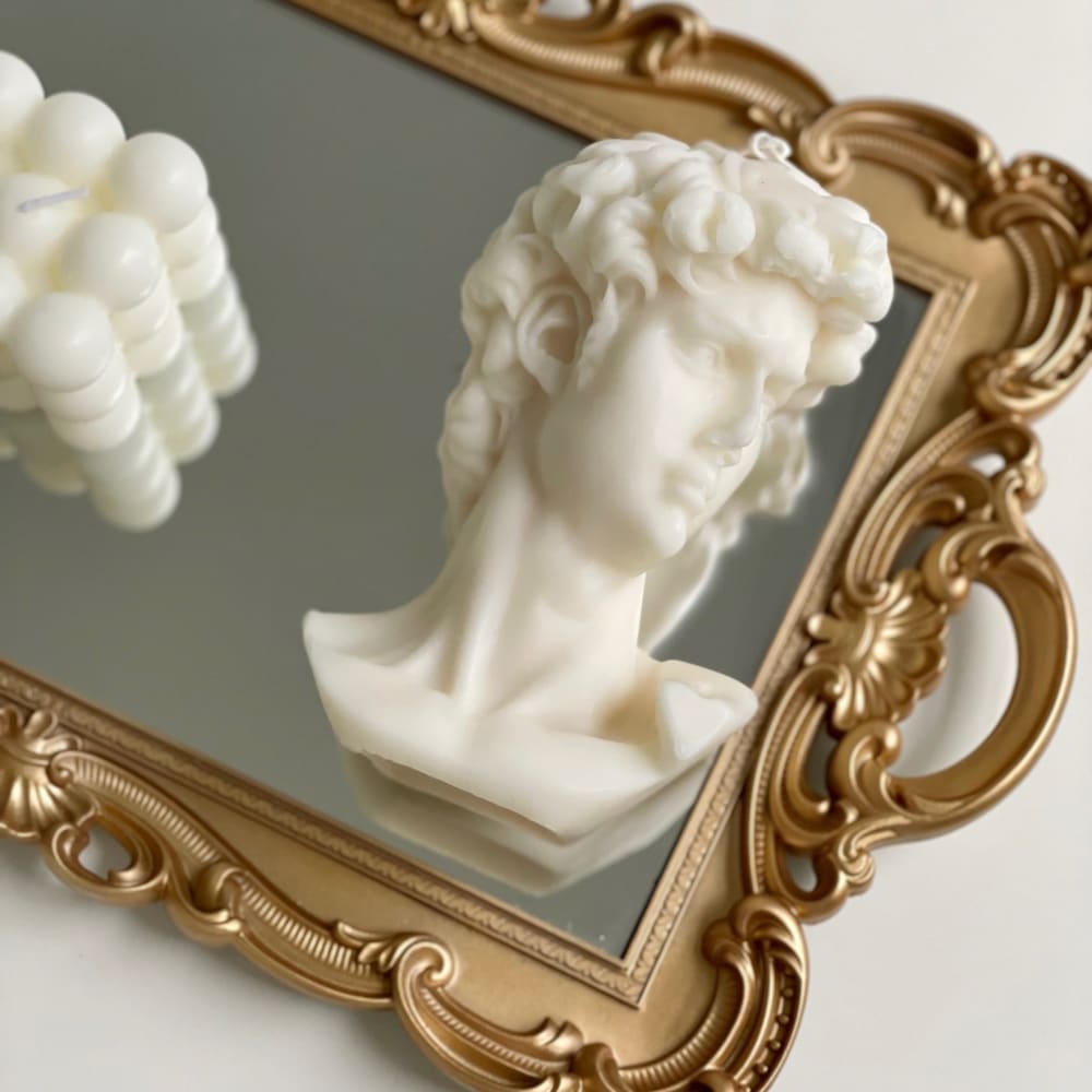 CANDLE: Small King David Bust - Fleur Du Luxe