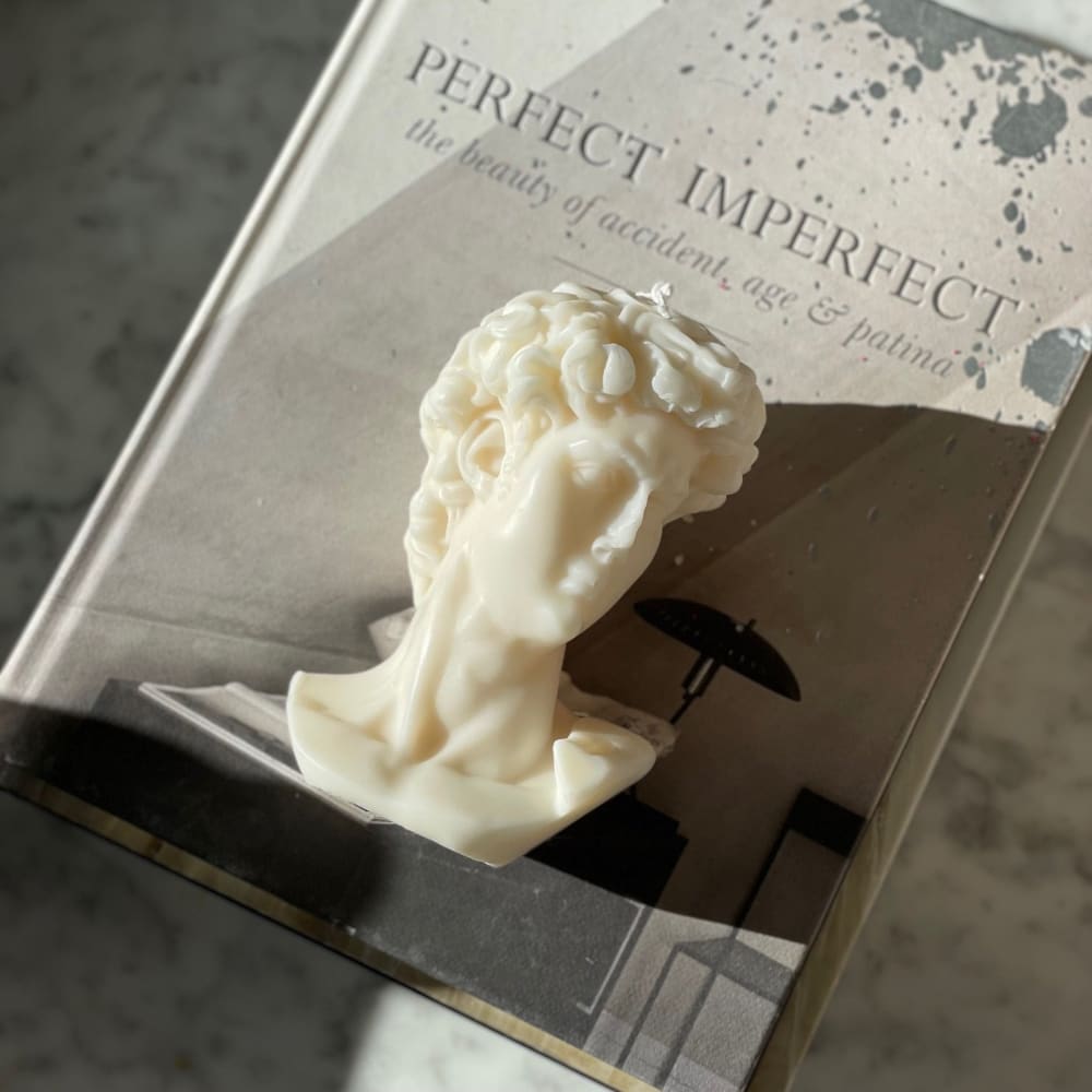 CANDLE: Small King David Bust - Fleur Du Luxe