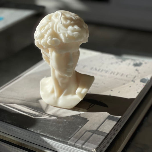 CANDLE: Small King David Bust - Fleur Du Luxe